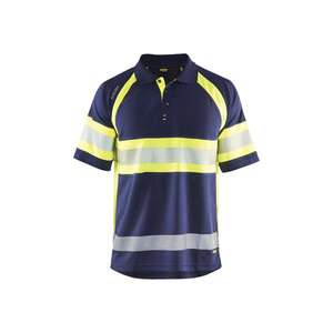BLAKLADER - 333810518933L Polo UV haute visibilité niveau 1 Bleu marine/jaune-EAN 7330509500880 HI-VIS WORKWEAR - Product Image 1