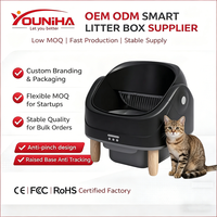 Bac à litière semi-automatique intelligent en plastique pour chat, design ouvert, surélevé, grande capacité, facile à nettoyer, boîte de toilette pour chat, OEM ODM, vente en gros