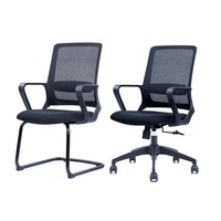 Chaise de bureau bon marché, table et chaises de bureau confortables et pivotantes en maille