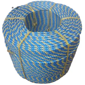 Florescence Supply Blue Yellow Polypropylene Cable Hauling Telstra Rope 6mm x 400m With Breaking 550kg