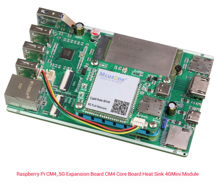 Mcuzone Raspberry Pi CM4_5G 64-Bit Linux Development Board