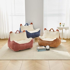 Factory Kids Bean Bag Sofa with Shredded Foam Filler for Boys and Girls Soft Corduroy Fabric Floor Chair for Gaming <b>Reading</b> - Product Image 4