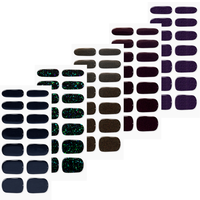 Autocollants pour ongles en gel UV non toxiques à usage unique, 14 pièces, autocollants pour ongles DIY, gel semi-durci, design pailleté, options personnalisables