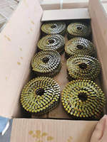 Clous à palette soudés en fil de fer à 15 degrés, clous de charpente, vis en acier, plaqué zinc jaune-chromate, clous à anneau diamanté double