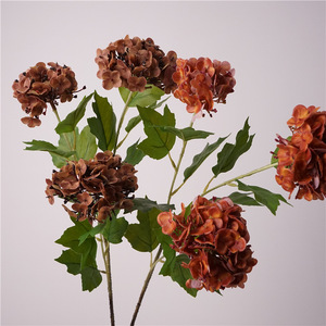 Fleur artificielle <span class=keywords><strong>Meetyou</strong></span>, toucher réel, film 3D, sensation hydratante, hydrangea boule de neige, style européen, décoration de la maison, fleur de mariage - Product Image 1