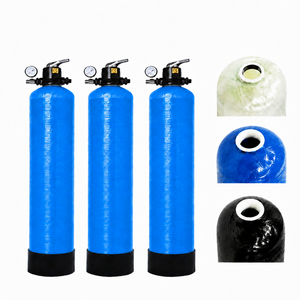 Tanque vertical de FRP de 16.7 galones en stock con base de trípode/redonda, ósmosis inversa, filtración por intercambio iónico, válvula manual, manómetro, <span class=keywords><strong>agua</strong></span> limpia - Product Image 1