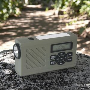 Radio à manivelle d'urgence pour la prévention des catastrophes, lampe torche solaire extérieure, radio numérique pleine bande avec affichage numérique et batterie externe - Product Image 6