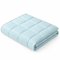 Couverture lestée portable en polaire chauffante avec perles de verre quatre saisons pour la maison, l'hôtel, l'avion et les voyages