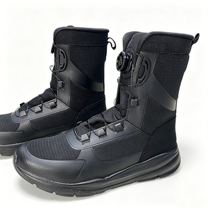 DF22 Black Outdoor Waterproof PU <b>Boots</b> All Seasons Men's Tactical <b>Hiking</b> Shoes Stock Wholesale - Product Image 2