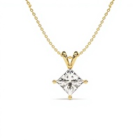 Bijoux pour femmes, or 14 carats, colliers tendance pour femmes, diamants de laboratoire taille princesse, collier de mariage, chaînes de fiançailles, bijoux fins