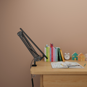 Đèn Bàn Kim Loại Màu Đen 12W với chức năng hẹn giờ/Bộ nhớ Thiết kế gấp hiện đại cho sinh viên đọc AC Power 5V Đầu vào - Product Image 3