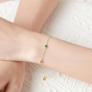 S925 Sterling Silver Round Cut Zircon Gemstone Chain <b>Bracelet</b> for Women's Everyday <b>Fashion</b> Jewelry Customizable copper version - Product Image 3