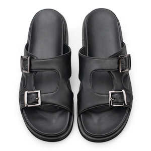 Men's Shoes Outdoor Walking Hiking Beach Shoes Sports Slippers Cow Genuine Leather Slip on Low-top Open-<b>toe</b> Breathable Slippers - Product Image 2