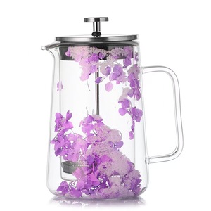 <span class=keywords><strong>Cafetière</strong></span> à piston en verre à double paroi pour les ensembles de café et de thé - Product Image 6