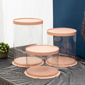 Caja de Pastel Transparente Redonda de Lujo con Logotipo Personalizado, <span class=keywords><strong>46</strong></span> cm, Super Alta, de PET, para Regalos de Boda, Cumpleaños y Fiestas - Product Image 4