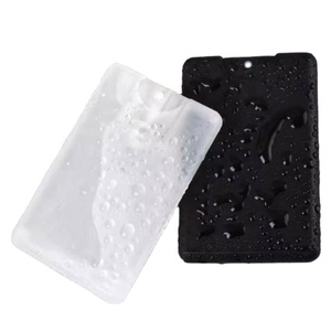 Wholesale <b>Pocket</b> Perfume Bottle 20ml Empty Transparent White Black Square Shape Credit Card Sanitizer Hand Spray Bottles - Product Image 4