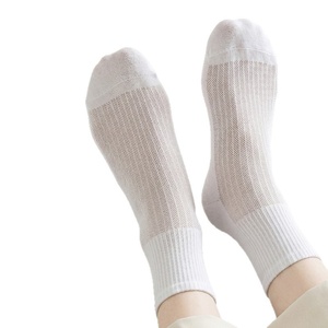 Sweethoney – chaussettes mi-mollet <span class=keywords><strong>en</strong></span> <span class=keywords><strong>fibre</strong></span> <span class=keywords><strong>de</strong></span> <span class=keywords><strong>lin</strong></span> naturelle pour hommes, <span class=keywords><strong>en</strong></span> maille respirante, fines, antibactériennes, déodorantes, absorbant la sueur, pour l'été - Product Image 5