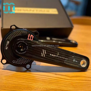 시모어 카본 로드 바이크 <span class=keywords><strong>BMX</strong></span> 크랭크 세트 165mm 335g 24mm 티타늄 스핀들 크랭크암 사이클링 자전거 파워미터 크랭크셋 - Product Image 1