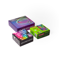 FEO Bande lumineuse à LED personnalisée imprimée au laser Boîte d'expédition en carton ondulé papier postal avec doublure en éponge