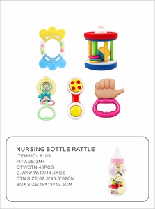 10-Piece Portable Baby <strong>Rattle</strong> with Warm Color Shaking Bell New Born Plastic Musical Instrument Toys - Product Image 6