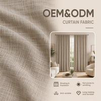 Tissu occultant polyester effet lin ColosTex OEM ODM en rouleau pour la décoration de fenêtres de maisons, hôtels et villas