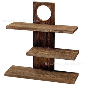 Solid Wood Storage Rack 4 Layers Durable <b>Desktop</b> Tea Set Organizer Display <b>Shelf</b> Rectangle Standing Type - Product Image 4