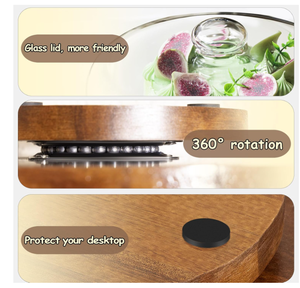 Wholesales Clear <strong>Cake</strong> <strong>Stand</strong> with Dome Lid <strong>Rotating</strong> <strong>Cake</strong> <strong>Stand</strong> - Product Image 3