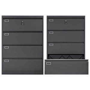 Muebles <span class=keywords><strong>de</strong></span> oficina Gabinete <span class=keywords><strong>de</strong></span> archivo <span class=keywords><strong>de</strong></span> acero lateral <span class=keywords><strong>de</strong></span> 4 cajones bloqueable <span class=keywords><strong>de</strong></span> metal ancho <span class=keywords><strong>de</strong></span> acero duradero con cierre centralizado - Product Image 3