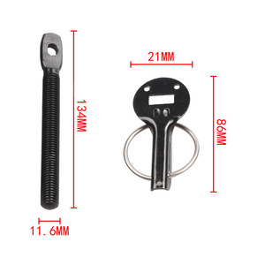 Car <b>Engine</b> <b>Hood</b> Lock Kit Red Metal Replacement Parts for Repair and Upgrade Automotive Accessories - Product Image 3