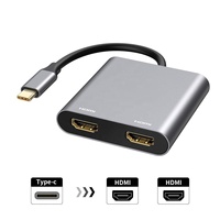 Station d'accueil 2-en-1 Hub USB 2.0 Adaptateur Dock Multi-hub Splitter Type C 3 0 vers HDTV Compatible Laptop PC