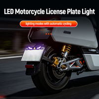Feu arrière universel pour moto, étanche, avec éclairage de plaque d'immatriculation LED « Devil Eye », feu stop et clignotant, accessoire décoratif pour moto