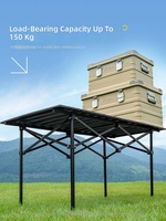 Table de camping pliable multi-usage avec plateau stable pour barbecue en plein air, pique-nique, repos en bord de route, événements en arrière-cour