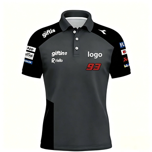 Camiseta Polo de Carreras Personalizada al por Mayor con Logotipo de Patrocinador Personalizado, Uniforme de Equipo de Automovilismo de Alta Calidad de Secado Rápido para Carreras Diarias - Product Image 3