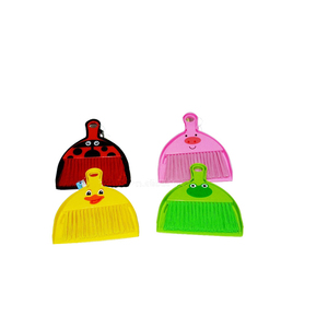 Custom convenient cute small table cleaning set plastic mini broom and dustpan set for home