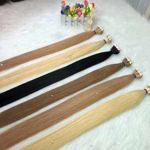 サロンテープ式インド人毛エクステ、キューティクル完全なバージンレミー人毛、目に見えないテープ、シングルウェフト、全色 - Product Image 5