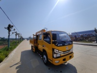 Camion-grue Dongfeng à double cabine, grue à flèche droite de 4 tonnes, camion-grue léger avec plateau de chargement, LHD/RHD en option