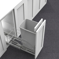 Poubelle coulissante sous évier - Conteneur à déchets robuste avec glissière à fermeture douce