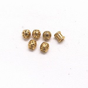 Perles d'espacement rondes en acier inoxydable plaqué or yunnique pour la fabrication de bracelets GZY-PJ12 - Product Image 1