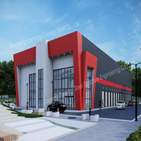 Nave Industrial Metálica Grande, Estructura de Acero para Techo de Almacén/Fábrica, Material de Construcción