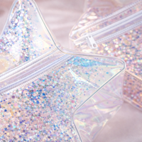 Sacs à paillettes en PVC irisé personnalisés avec fermeture à glissière, grande capacité, trousse de toilette pour le voyage, le rangement du maquillage et l'usage quotidien