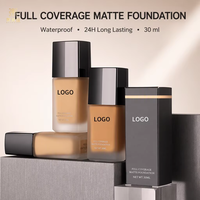 Fond de Teint Liquide Haute Qualité Minéral Couvrance Légère à Moyenne Longue Tenue Imperméable avec Contrôle du Sébum pour le Visage