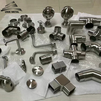 UNIK Modern 304 316 Acier inoxydable, accessoires de fixation murale pour main courante, certifiés ISO9001, pour escaliers et balcons intérieurs et extérieurs