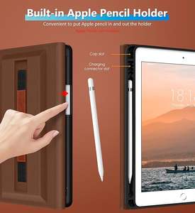 Étui pour iPad 6e/5e génération 9,7 pouces <span class=keywords><strong>2018</strong></span>/2017 et pour iPad Air 2/1, housse de protection en cuir premium pivotante à 360 degrés avec support et porte-stylet - Product Image 4