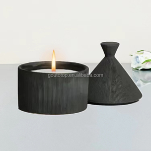 Pot à bougie <span class=keywords><strong>en</strong></span> céramique vide <span class=keywords><strong>en</strong></span> gros <span class=keywords><strong>avec</strong></span> <span class=keywords><strong>couvercle</strong></span>, pot à bougie cylindrique <span class=keywords><strong>en</strong></span> <span class=keywords><strong>terre</strong></span> <span class=keywords><strong>cuite</strong></span> imprimé pour la Saint-Valentin - Product Image 3