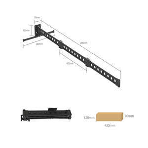 Tiết Kiệm Không Gian Có Thể Thu Vào Tường Gắn Quần Áo Khô Giá Đen Có Thể Gập Lại Quần Áo Móc Áo Windproof Giặt Giá - Product Image 3