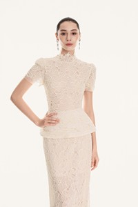 Faldas rectas al por mayor para mujer, elegantes, ELARA FLORAL LACE SKIRT, falda larga de encaje floral, ODM para mujer de WhiteAnt Vietnam - Product Image 2