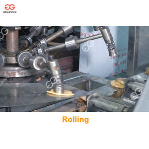 Machine de fabrication de cônes avec logo entièrement automatique Machine de fabrication de cônes gaufrés à la crème glacée Ligne de production de <span class=keywords><strong>mini</strong></span>-cônes - Product Image 5