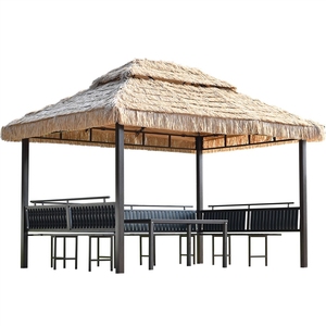 Padiglione, Cortile Esterno, <span class=keywords><strong>Casetta</strong></span> in Lega di <span class=keywords><strong>Alluminio</strong></span> con Tetto in Paglia, Veranda, Sala da Tè, Rurale, Agriturismo, Tettoia - Product Image 5