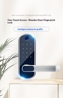 Cerradura Inteligente para Puerta de Madera de Una Sola Lengüeta RFTC de Fácil Instalación RF-086 Tuya Wi-Fi con Huella Dactilar y Código, Reemplazo Universal con Tarjeta de Memoria