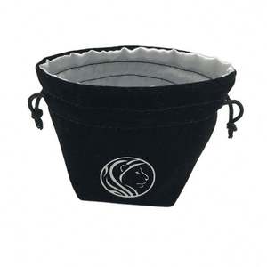 Sacs de rangement pour bijoux en velours à double couche, doublure en satin, fermeture éclair, logo personnalisable, réutilisables, recyclables - Product Image 1